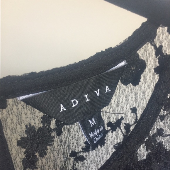 Black lace blouse with jersey lining - Picture 3 of 4